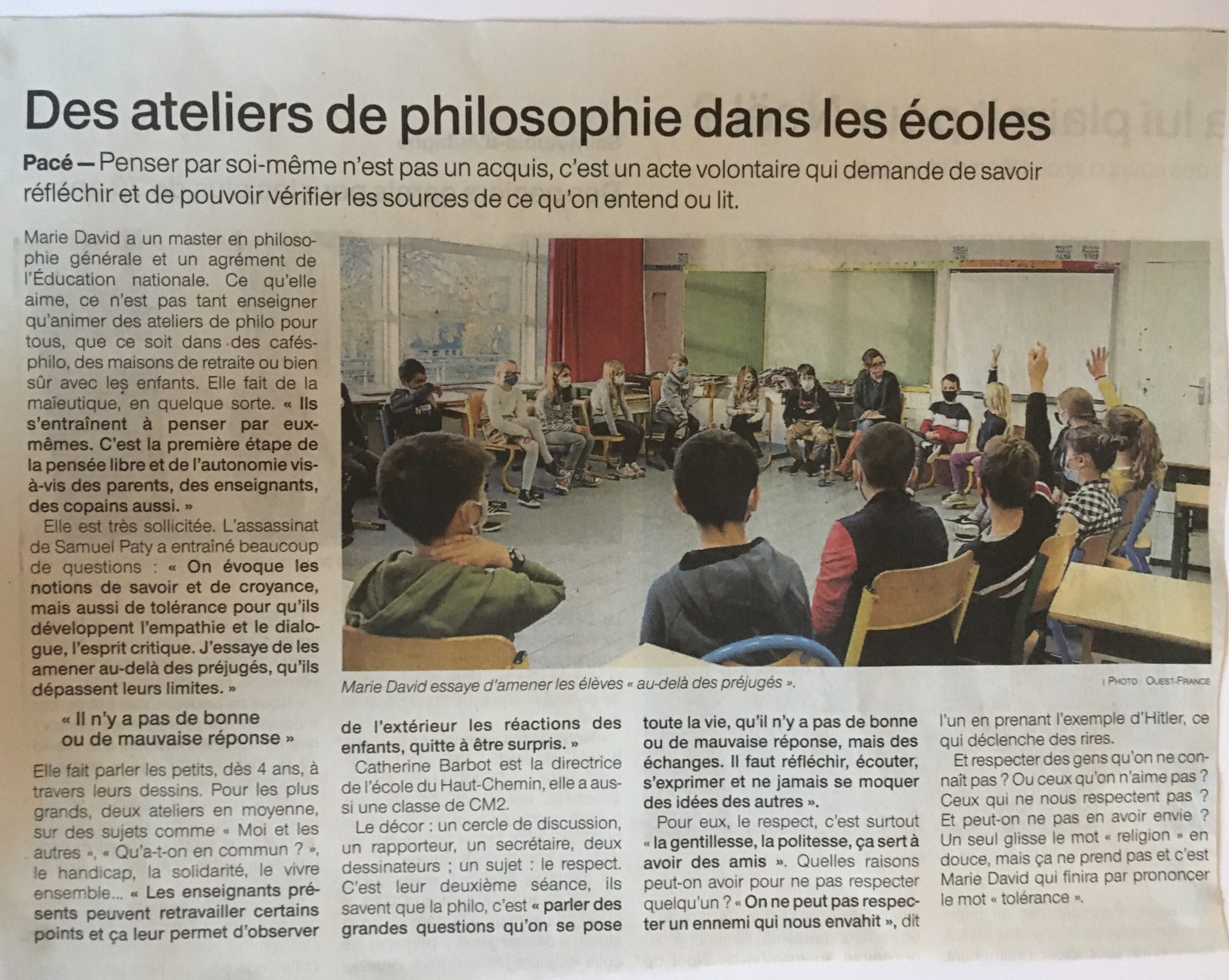MATERNELLE (Cycle 1) - Atelier Philo